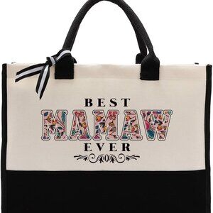 Canvas Tote Bag Women Cotton Reusable Shopping Gift Bag for Travel and Outdoors